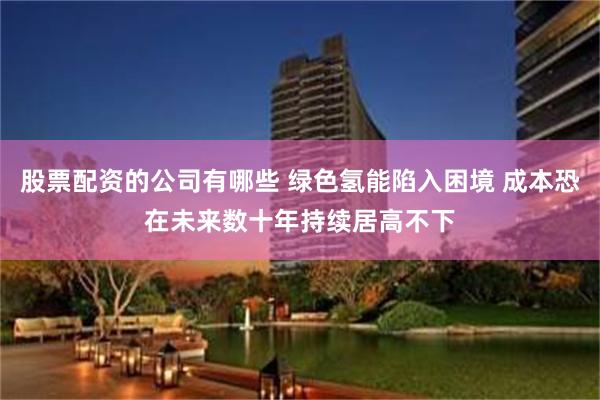 股票配资的公司有哪些 绿色氢能陷入困境 成本恐在未来数十年持续居高不下