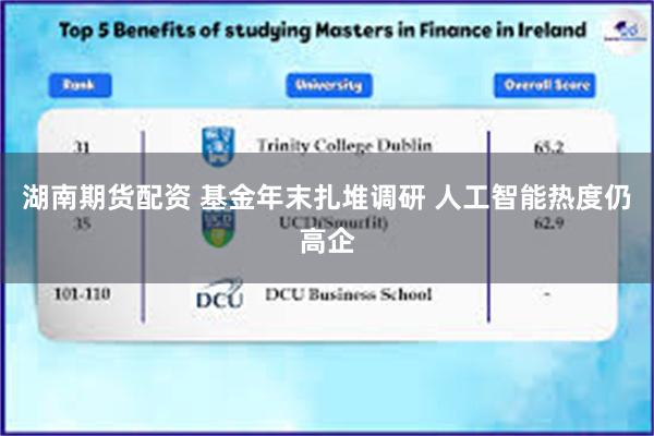 湖南期货配资 基金年末扎堆调研 人工智能热度仍高企